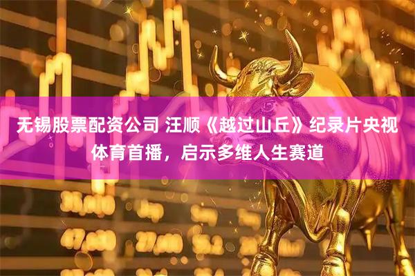 无锡股票配资公司 汪顺《越过山丘》纪录片央视体育首播，启示多维人生赛道
